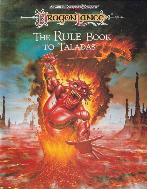  Advanced Dungeons & Dragons 2nd Edition - Dragonlance - The Rule Book to Taladas (B-Grade) (Genbrug)